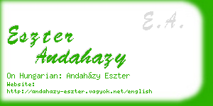 eszter andahazy business card